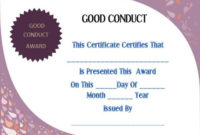 Good Conduct Certificate Template 22+ Word Templates For In 11+ Good Conduct Certificate Template