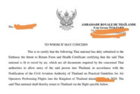Government Sued For Barring Thai Citizens From Flying Home Inside Best Fit To Fly Certificate Template