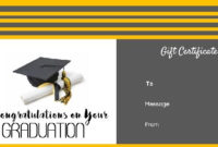 Graduation Gift Certificate Templates 101 Gift Certificate Pertaining To Graduation Gift Certificate Template Free