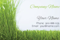 Grass Gardener Business Card Inside Printable Gardening Business Cards Templates