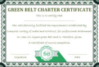 Green Belt Certificate: 10 Unique And Beautiful Templates Regarding Green Belt Certificate Template
