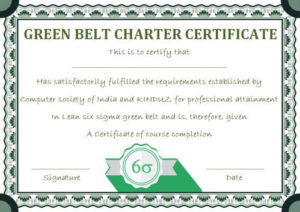 Green Belt Certificate: 10 Unique And Beautiful Templates Regarding Green Belt Certificate Template