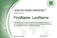 Green Belt Certificate Template (1) Templates Example With Quality Green Belt Certificate Template