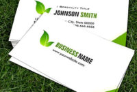 Green Ecology Bio Elegant Organic Recyclable Business Card For Bio Card Template