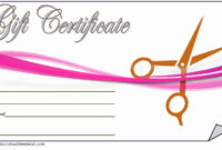 Hair Salon Gift Certificate Template Free Unique Hair Salon For Best Salon Gift Certificate Template