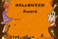 Halloween Award Certificates 5+ Printables For Microsoft Word Intended For Quality Halloween Certificate Template