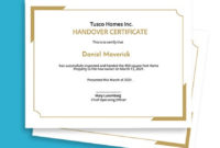 Handover Certificate Template Psd | Ai | Id | Word | Pages Intended For Professional Handover Certificate Template