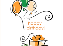 Happy Birthday Card (With Balloons, Quarter Fold) In Best Quarter Fold Birthday Card Template