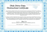 Hard Drive Destruction Certificate Template (1) Templates Intended For Free Hard Drive Destruction Certificate Template