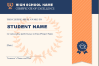 High School Achievement Certificate Pertaining To Certificate Templates For School