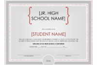 High School Certificate Template Word Templates In Professional Certificate Templates For School