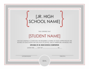 High School Certificate Template Word Templates In Professional Certificate Templates For School