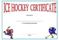 Hockey Certificate Templates In 2020 | Certificate Templates Intended For Quality Hockey Certificate Templates