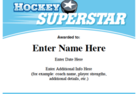 Hockey Certificates Templates | Awards For Hockey Teams With Regard To Hockey Certificate Templates