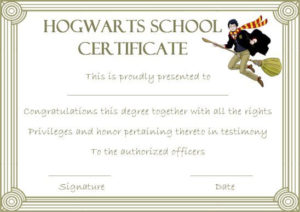 Hogwarts Certificate Template: 10 Templates To Motivate And With Quality Harry Potter Certificate Template