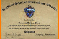 Hogwarts Graduation Diploma Template Harry Potter Fillable For Quality Harry Potter Certificate Template