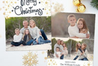 Holiday Christmas Card Template For Photographers 5X7 Photo Pertaining To Holiday Card Templates For Photographers