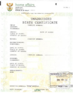 Home Affairs Birth Certificate Intended For Best South African Birth Certificate Template