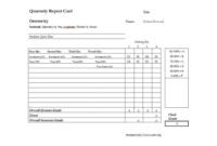 Homeschool Middle School Report Card Template (3 With Best Fake Report Card Template
