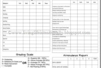 Homeschool Report Cards For Homeschool Report Card Template Middle School