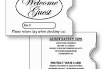 Hotel Key Card Sleeve 2 3/8" X 3 1/2" Stock Print Throughout 11+ Hotel Key Card Template