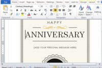 How To Create A Printable Anniversary Gift Certificate For Employee Anniversary Certificate Template
