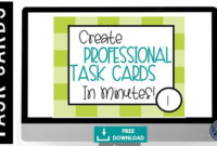 How To Engage Your Class Using Free Task Card Templates Regarding Task Card Template