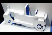 How To Make A Classical Car Pop Up Card | Free Template (Kirigami 3D) Greeting Card! Inside Templates For Pop Up Cards Free