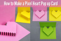 How To Make A Pixel Heart Pop Up Card For Valentine'S Day Throughout Quality Pixel Heart Pop Up Card Template