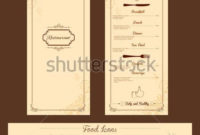 Illustration Of Template For Menu Card With Cutlery On In Quality Frequent Diner Card Template