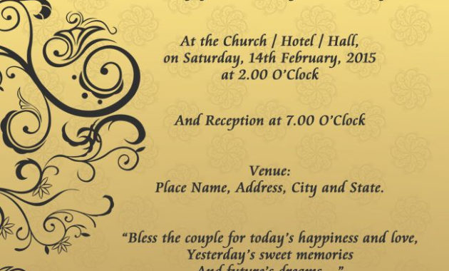 Indian Wedding Invitation Card Design Template | Hindu Regarding Indian Wedding Cards Design Templates
