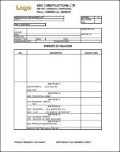 Interim Payment Certificate Sample | Certificate Templates Intended For Professional Construction Payment Certificate Template