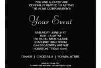 Invites Idea | Dinner Invitation Template, Corporate Party Pertaining To Free Event Invitation Card Template