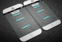 Iphone 6(Transparent) Business Card Free Template With Regard To Best Iphone Business Card Template