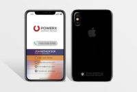Iphone X Business Cardvazon On @Creativemarket | Free Throughout Iphone Business Card Template