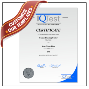 Iq Certificate Template (1) Templates Example | Templates With Regard To Free Iq Certificate Template