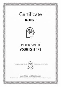 Iq Certificate Template In 2020 | Certificate Templates With Regard To Free Iq Certificate Template