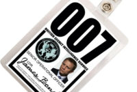 James Bond 007 Mi6 / Sis British Secret Intelligence Service Id Badge Name Tag Card Laminate Cosplay Prop With Mi6 Id Card Template