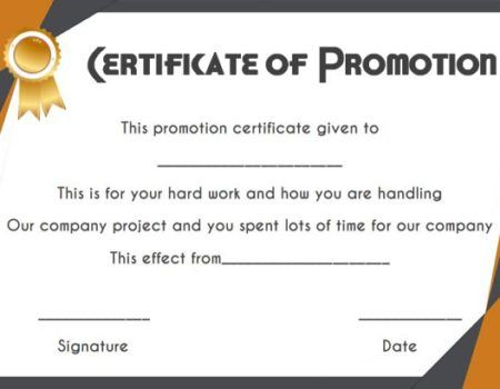 Job Promotion Certificate Template In 2020 | Certificate Pertaining To Promotion Certificate Template
