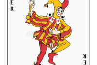 Joker. Playing Card With Red And Golden Costume , #Aff Inside Joker Card Template