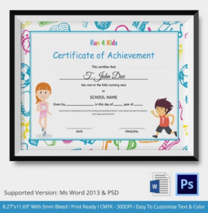 Kids Certificate Template 13+ Pdf, Psd, Vector Format For Best Children&#039;S Certificate Template