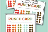 Kids Printable Punch Cards Within Free Printable Punch Card Template