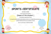 Kids Sports Participation Certificate Template | Sports Day Pertaining To Sports Day Certificate Templates Free