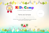 Kids Summer Camp Diploma Or Certificate Template Award With 11+ Summer Camp Certificate Template
