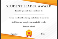 Leadership Award Certificate Template (7) Templates Within 11+ Leadership Award Certificate Template