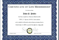Life Membership Certificate Templates (3) Templates Throughout Life Membership Certificate Templates