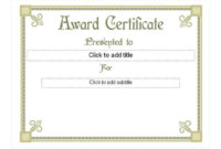 Life Saving Award Certificate Template In 2020 | Awards For Life Saving Award Certificate Template