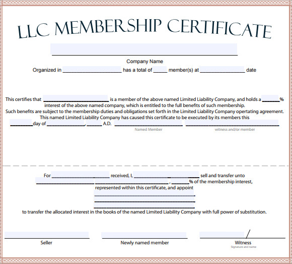Llc Membership Certificate Template Word (1) Templates Inside Professional Llc Membership Certificate Template