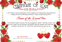 Love Certificate Designer | Free Certificate Templates With 11+ Love Certificate Templates