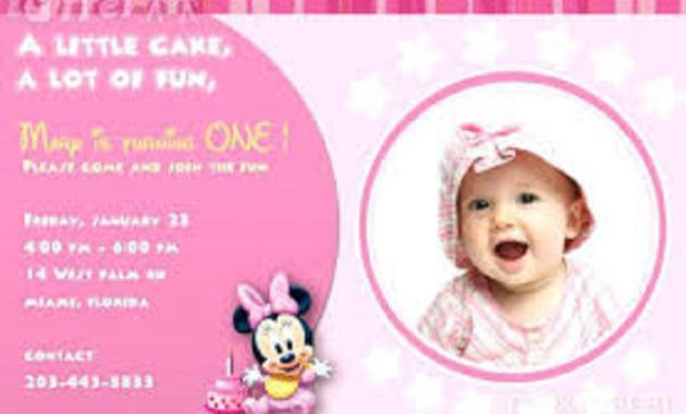 Make Birthday Invitations Cards Online For Free (With Images Regarding First Birthday Invitation Card Template